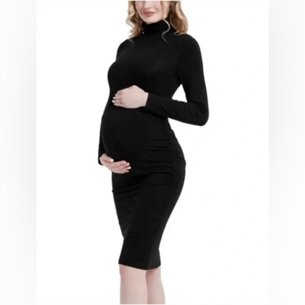 Boob Design Jackie Polo maternity/nursing turtleneck dress (black), size small